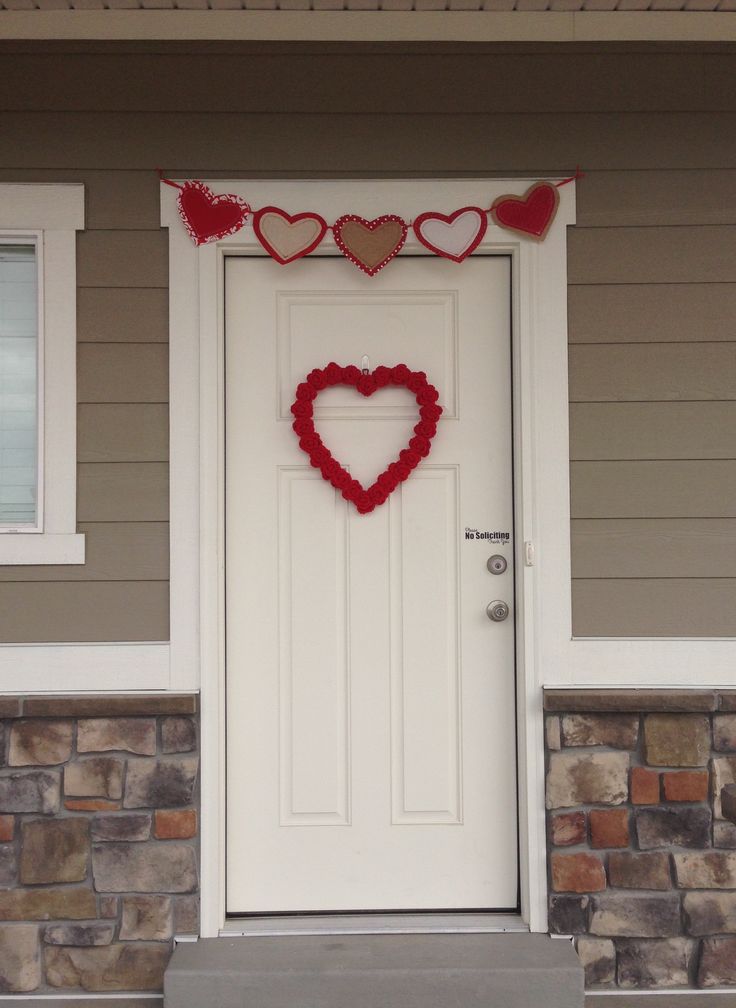Decoración de san Valentín puertas