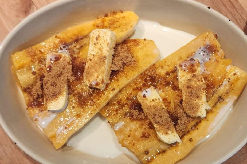 Receta para preparar maduros con panela y mantequilla