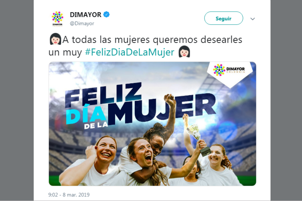 Hoy viernes 8 de marzo, día internacional de la mujer, se desató otra tormenta. En redes sociales un mensaje publicado por Dimayor fue respondido por varias personas, quienes tomaron sus interpretaron sus palabras como “cínicas” y “descaradas”.