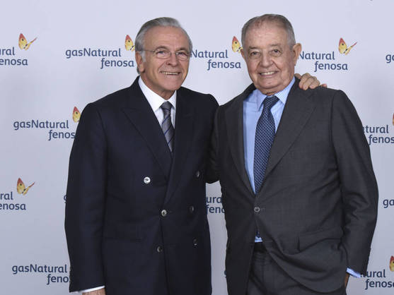 Isidre Fainé (Izquierda) el día que fue elegido como presidente de Gas Natural.