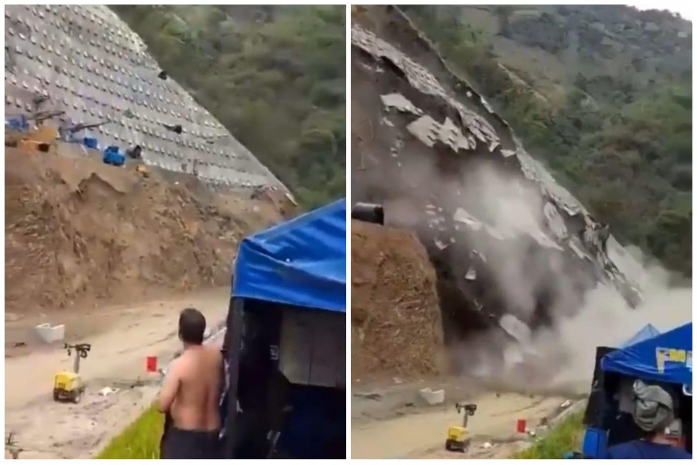 Video: ciudadanos captaron el derrumbe de una montaña en Bolombolo, Antioquia