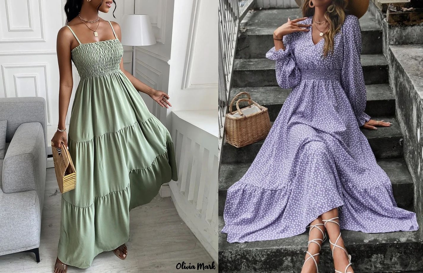 Combina este vestido con unas sandalias cómodas y un bolso de mano para un look de verano perfecto.