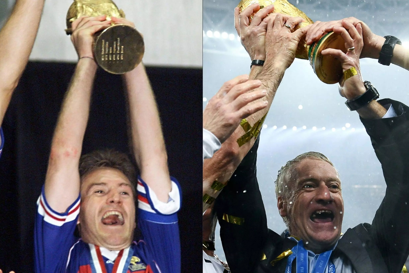 El francés Didier Deschamps ganó la Copa Mundo como jugador en 1998 y como director técnico en 2018.
