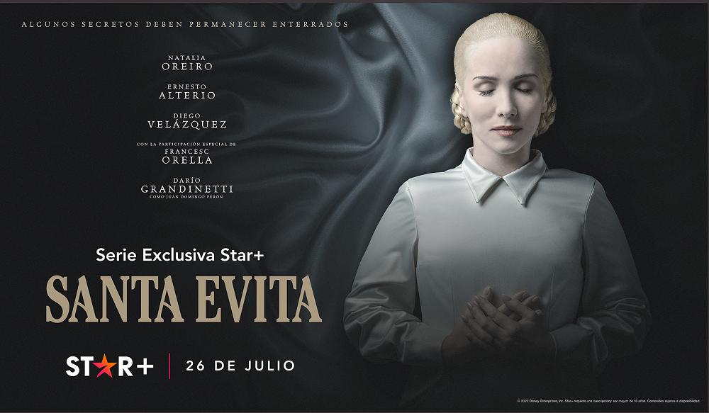 Natalia Oreiro es la encargada de encarnar a Evita Perón.