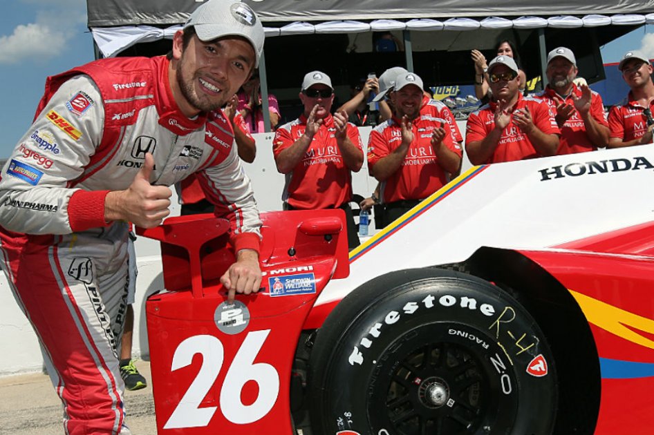 Carlos Muñoz ganó su primera pole en la Indy Car. Foto: IndyCar