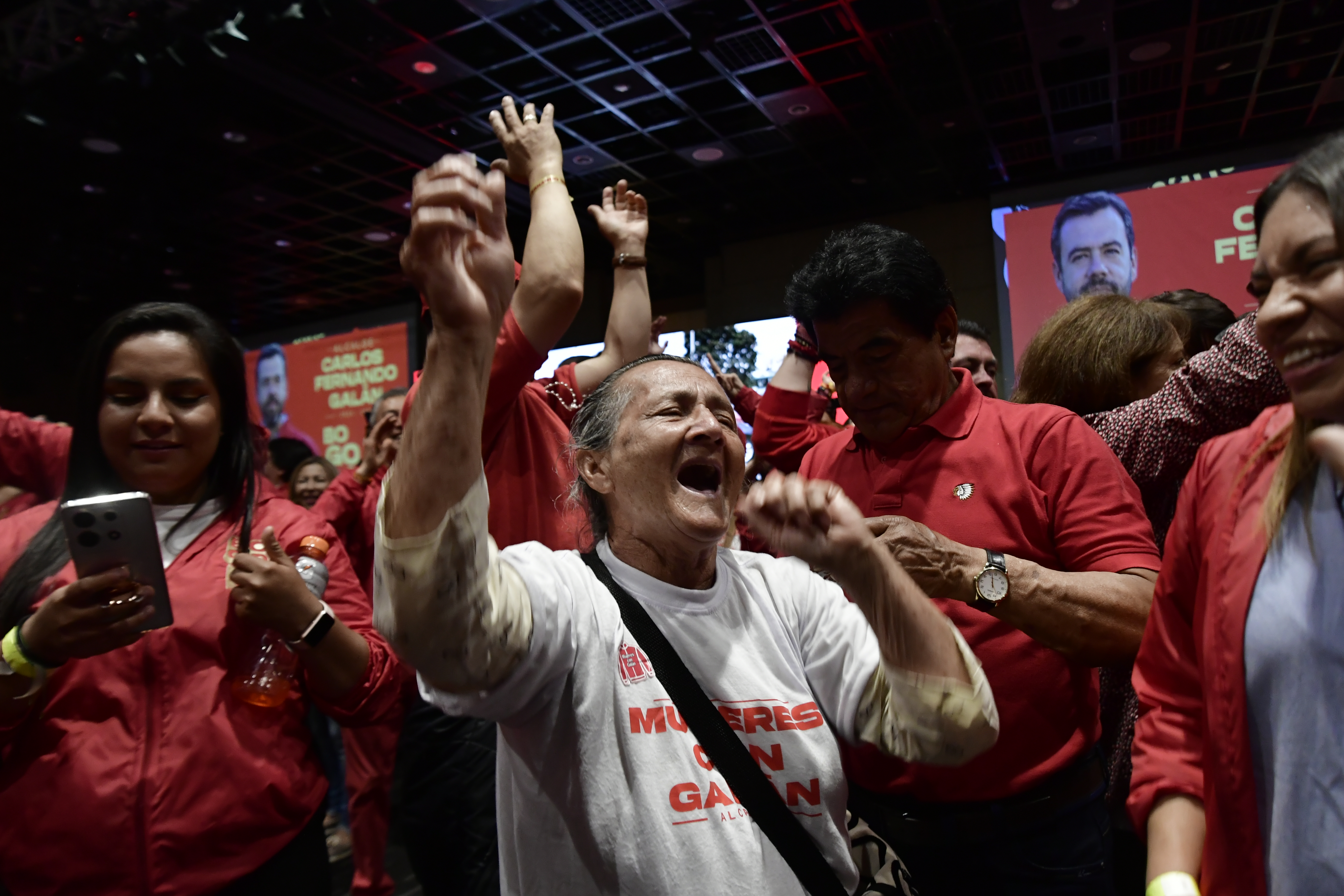 Carlos Fernando Galán, alcalde electo de Bogotá, celebración por su victoria