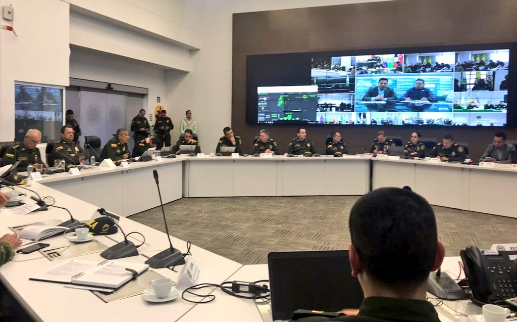 General William Salamanca lidera reunión extraordinaria por inseguridad en Bogotá
