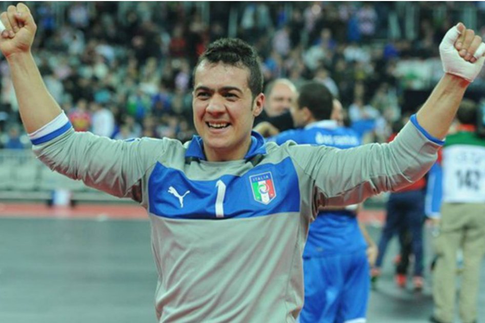 Stefano Mammarella, arquero de la selección italiana de fútsal. / Uefa.com