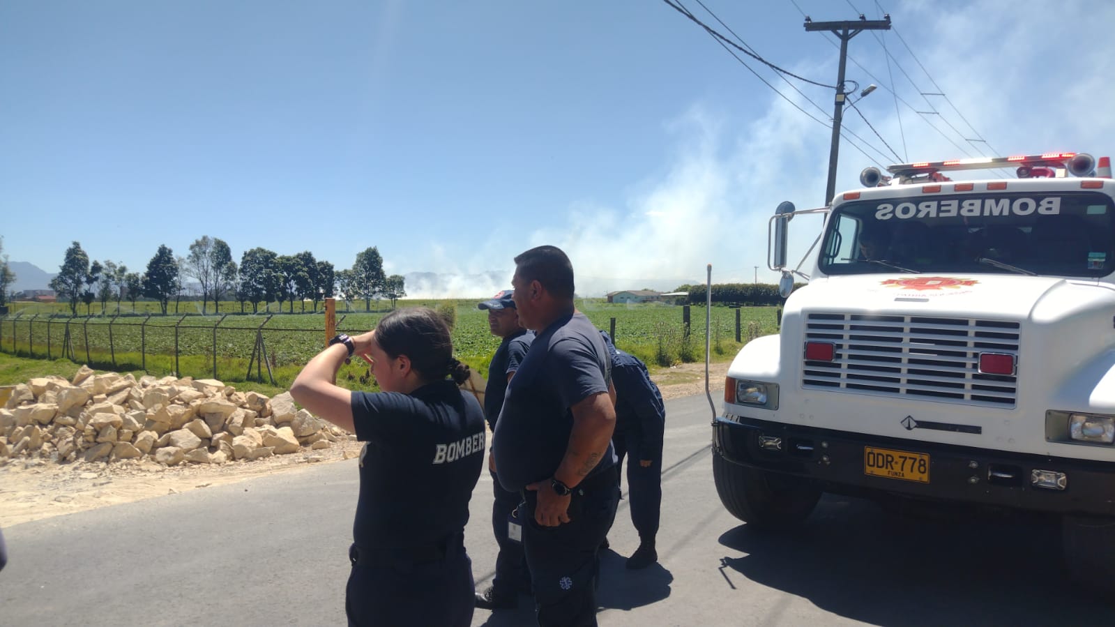 Incendio cerca al Aeropuerto El Dorado.