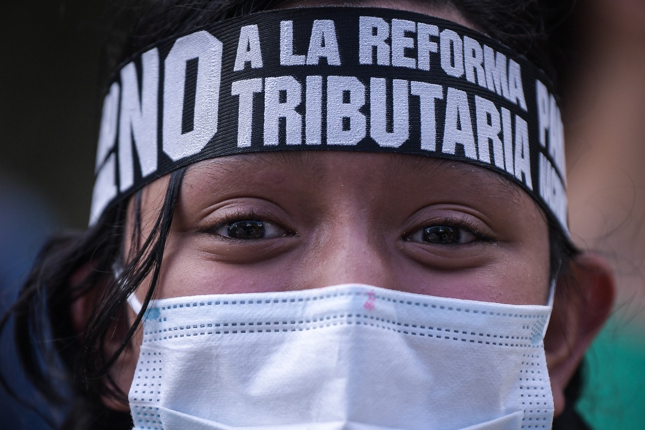 Las imágenes del Paro Nacional en Bogotá en el inicio de este sábado 1 de mayo