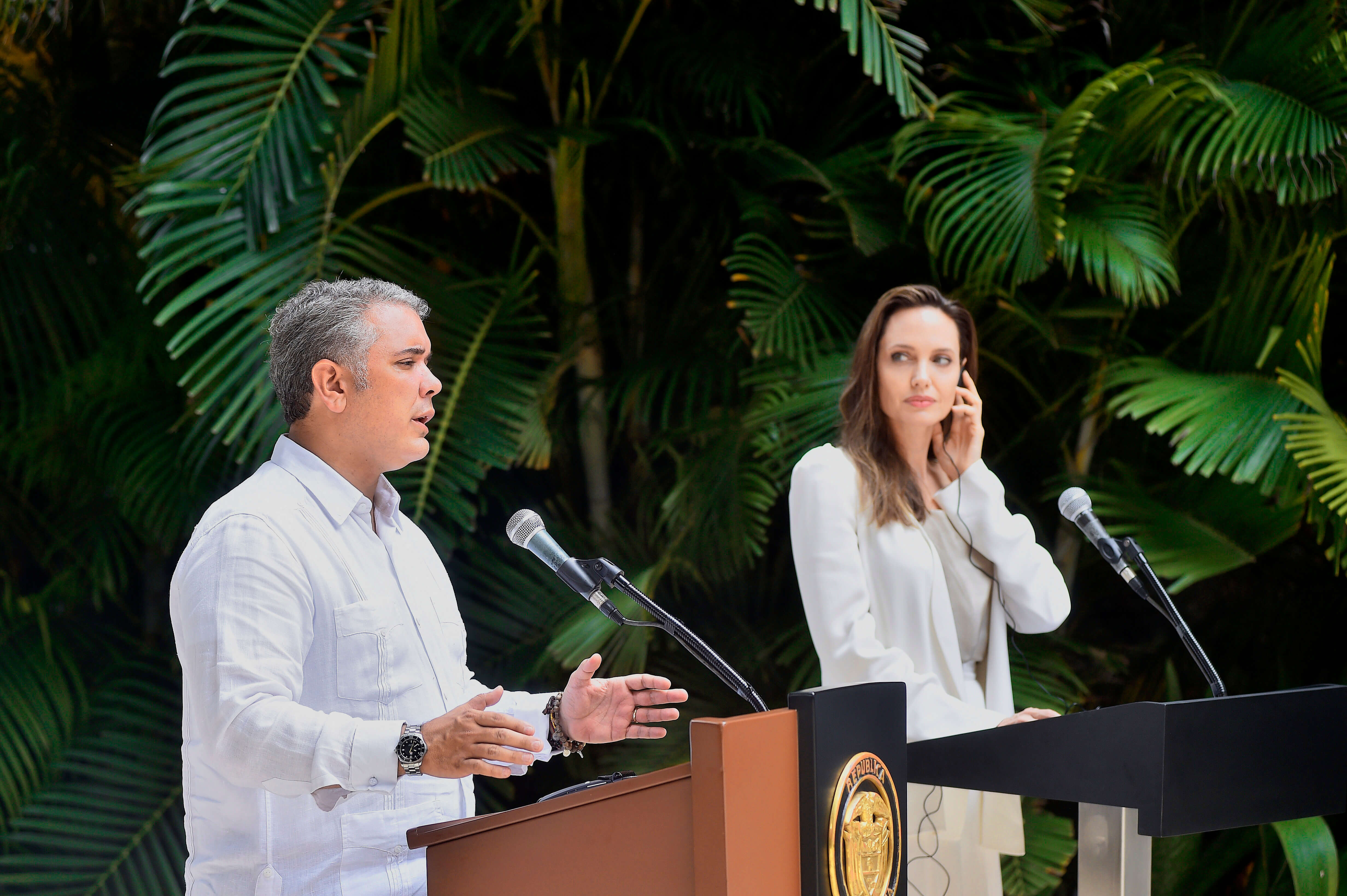 Nacionalización de niños venezolanos, tema del encuentro Duque-Angelina Jolie