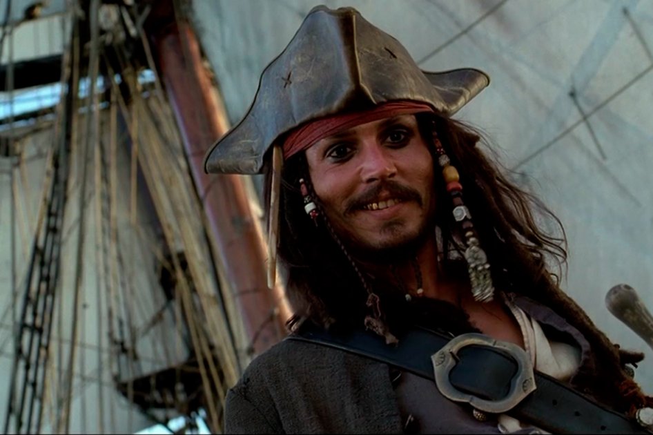 Johnny Depp como Jack Sparrow.