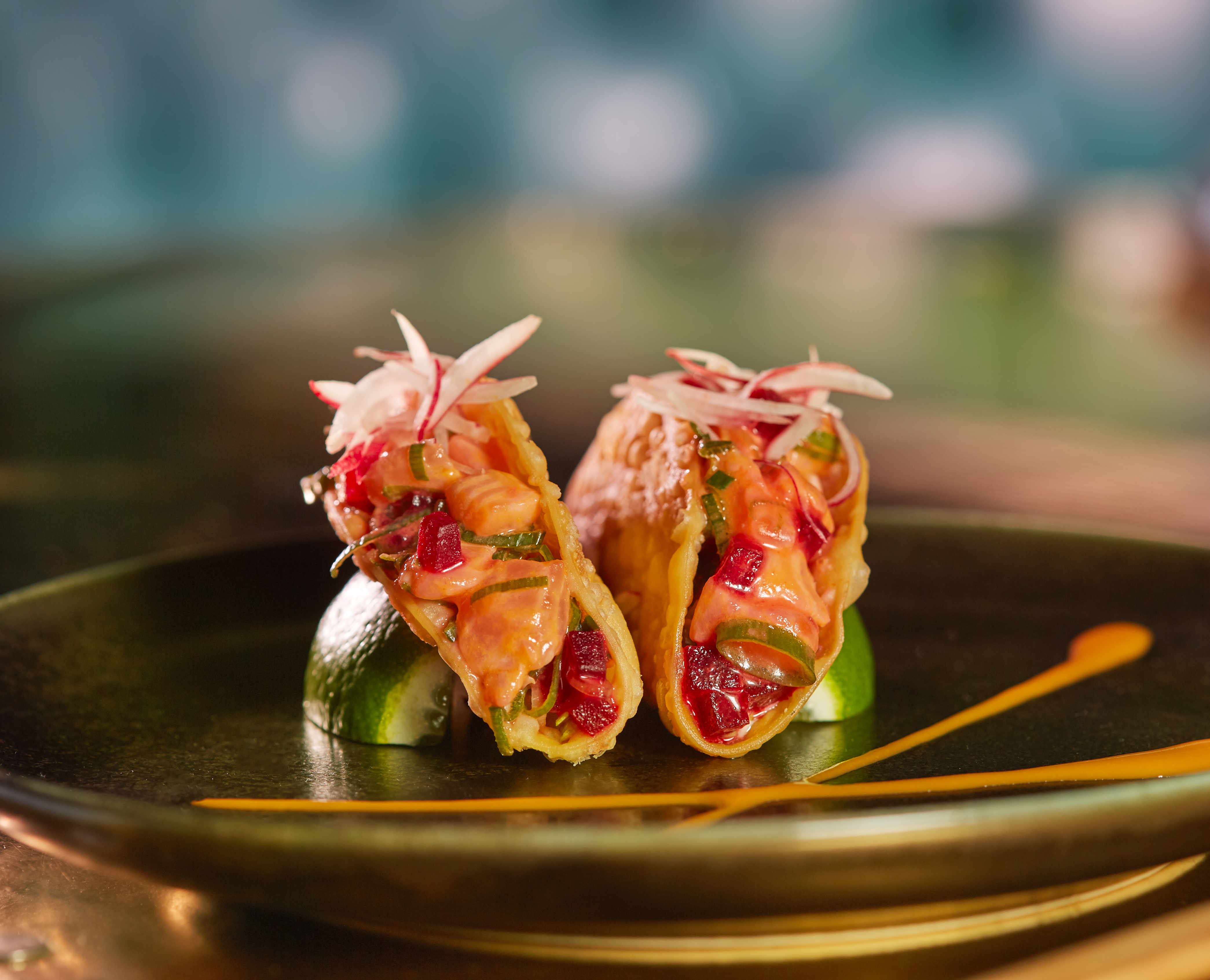 Tacos de salmón