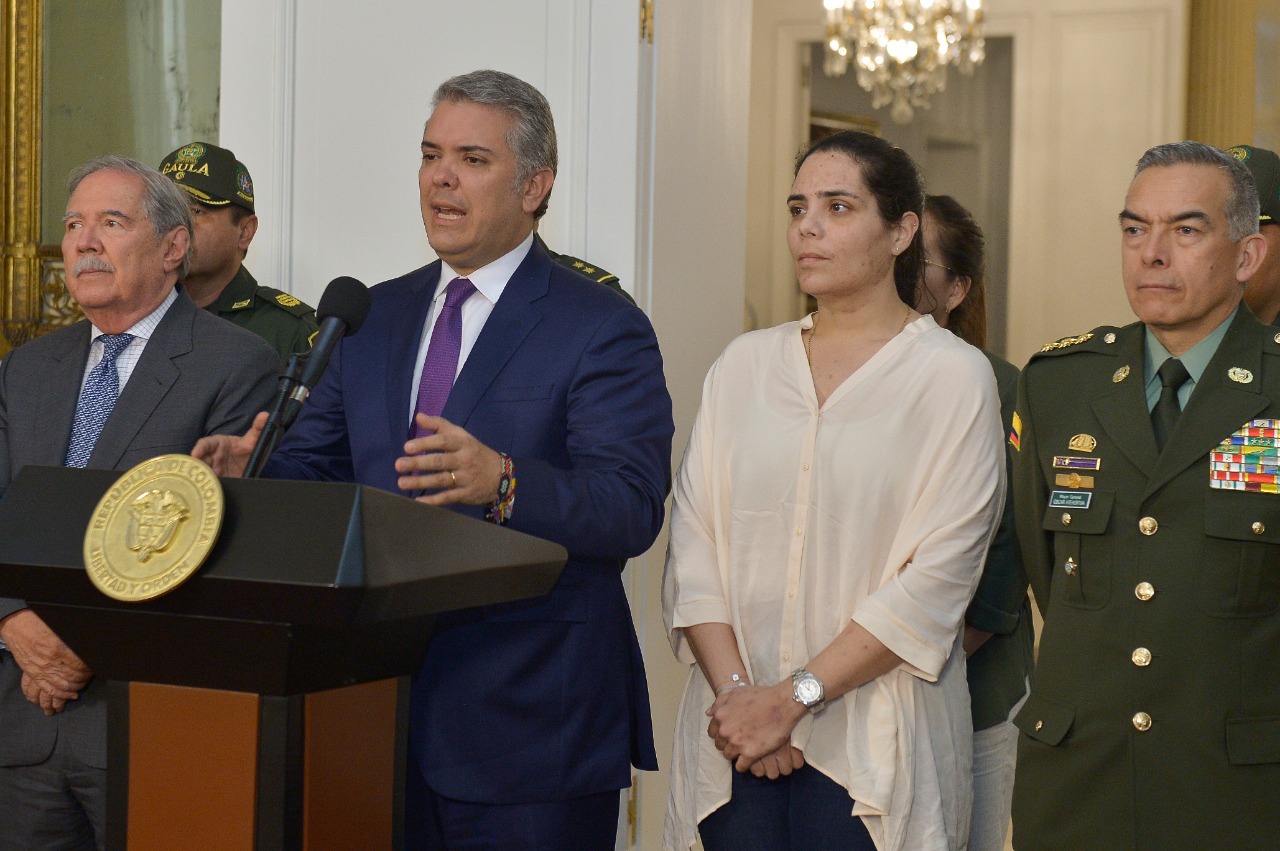 Colombia rechaza categóricamente el secuestro: Duque al recibir a Melissa Martínez en la Casa de Nariño