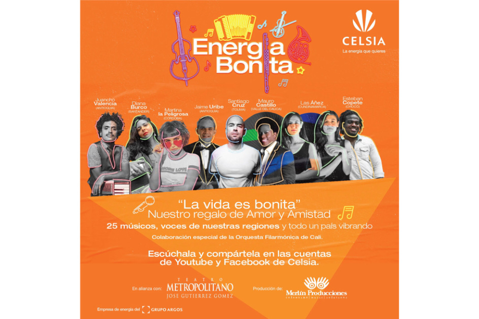 25 artistas colombianos interpretarán la canción “La vida es bonita”