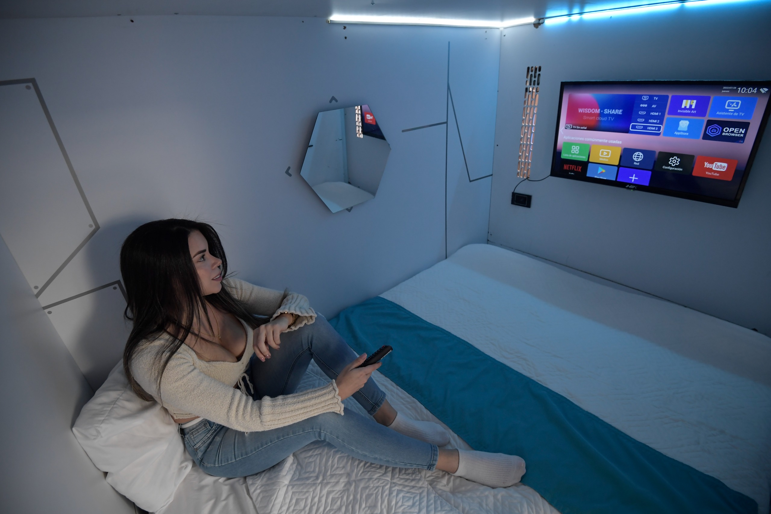 Hotel tipo cápsula que recién se abrió en Bogotá.