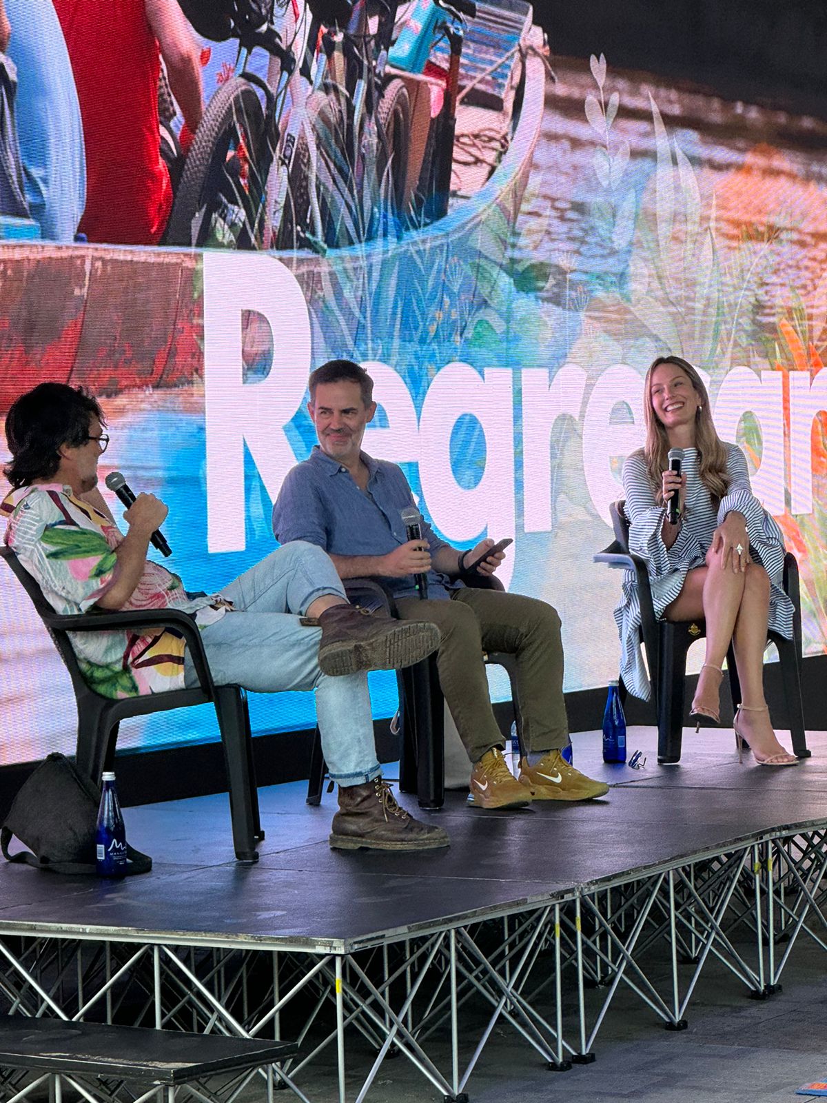 Simón Mejía, Julián Guerrero y Claudia Bahamón.