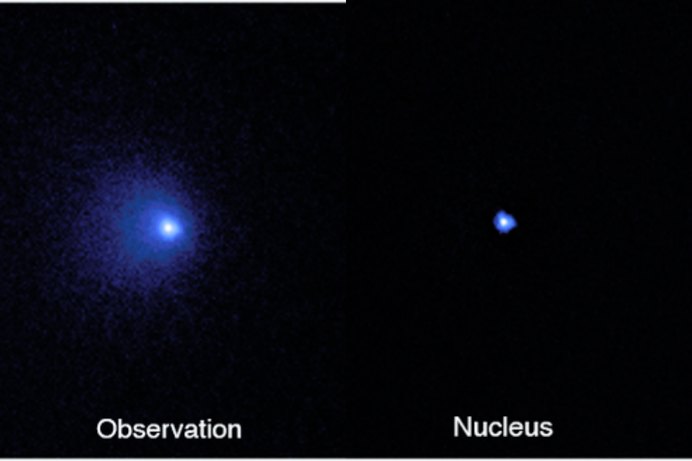Este es el núcleo más grande de un cometa que se ha observado hasta el momento