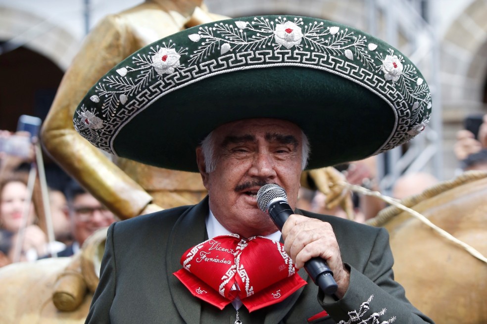 Vicente Fernández, durante un acto el 6 de octubre de 2019 en la ciudad de Guadalajara, en el occidental estado de Jalisco (México).