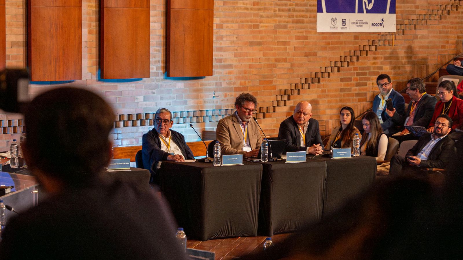 Miembros del exsecretariado de las FARC durante audiencia de verificación de sanciones por el macrocaso 01.