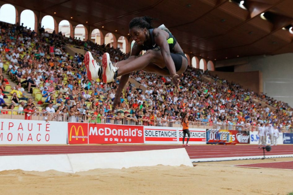 Catherine Ibargüen, campeona de salto triple en Liga de Diamante