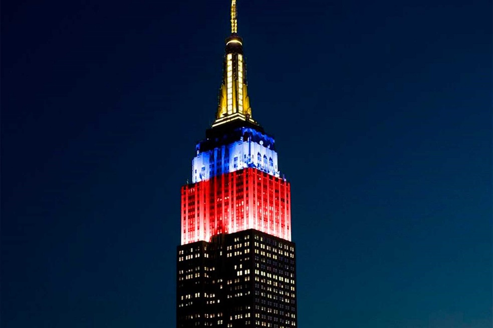 Este viernes el Empire State se iluminará con la bandera de Colombia