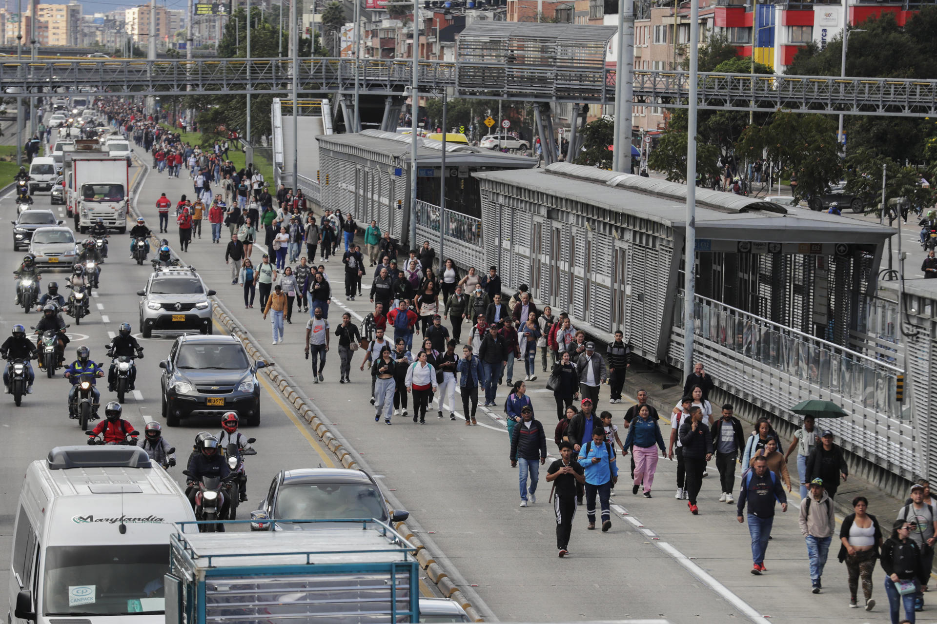Este es el balance de la primera jornada de paro nacional en Bogotá