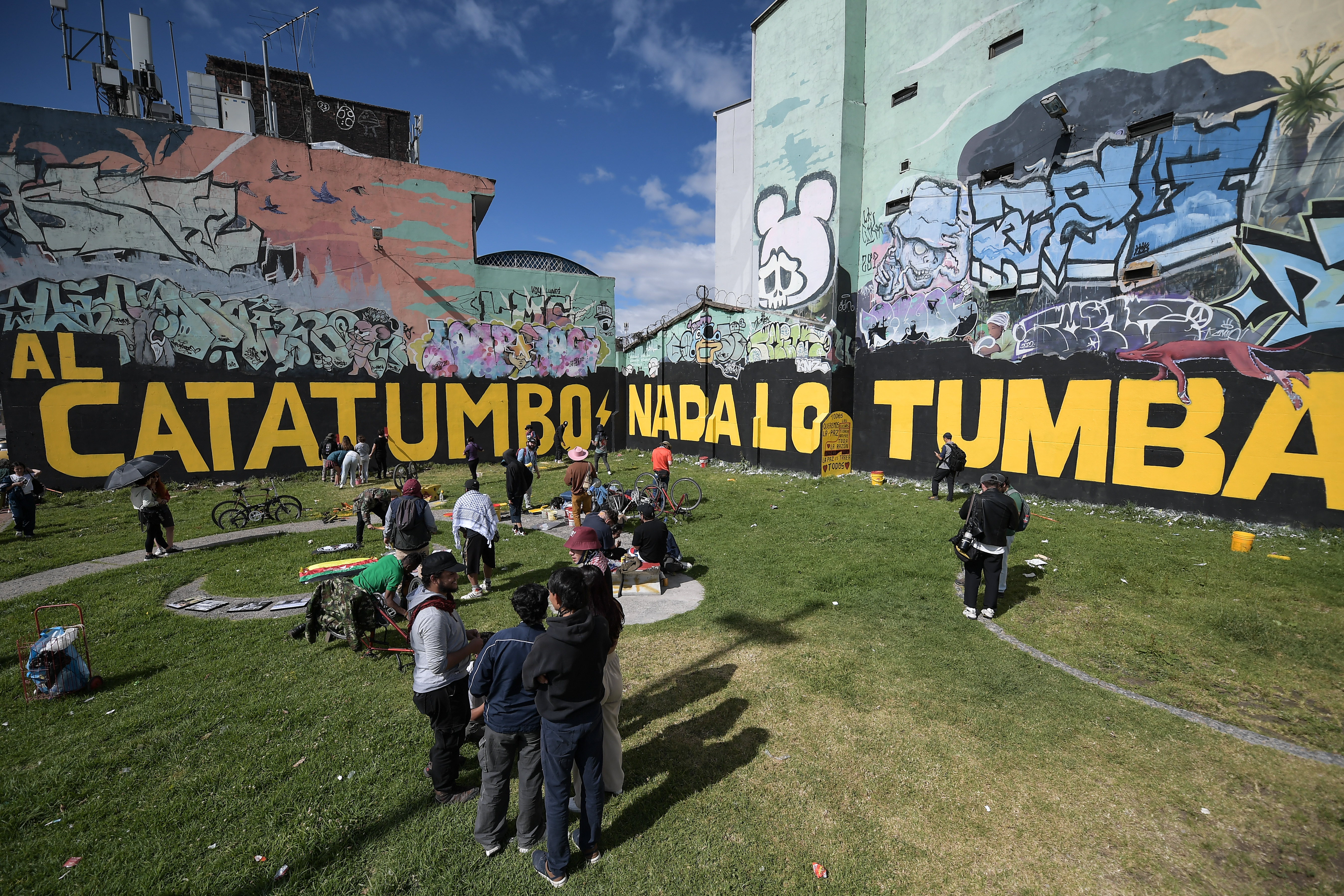 Mural en apoyo a los habitantes del Catatumbo ubicado en la calle 26 de Bogotá