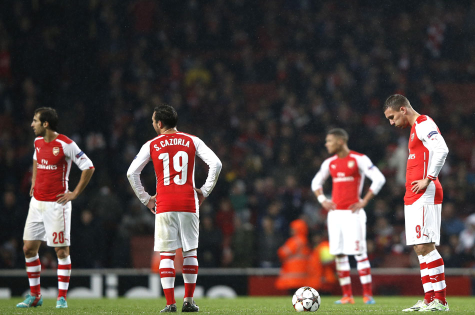 Arsenal se dejó remontar tres goles y empató con el Anderlecht