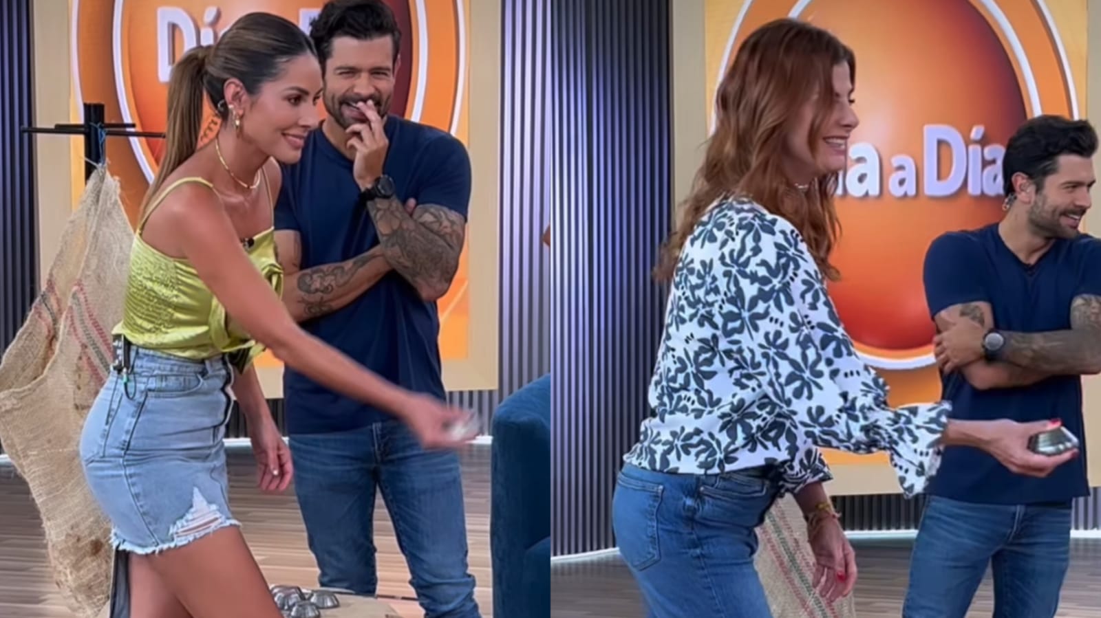 Día a Día: Carolina Cruz, Catalina Gómez y Caro Soto jugaron tejo ¿cómo les fue?