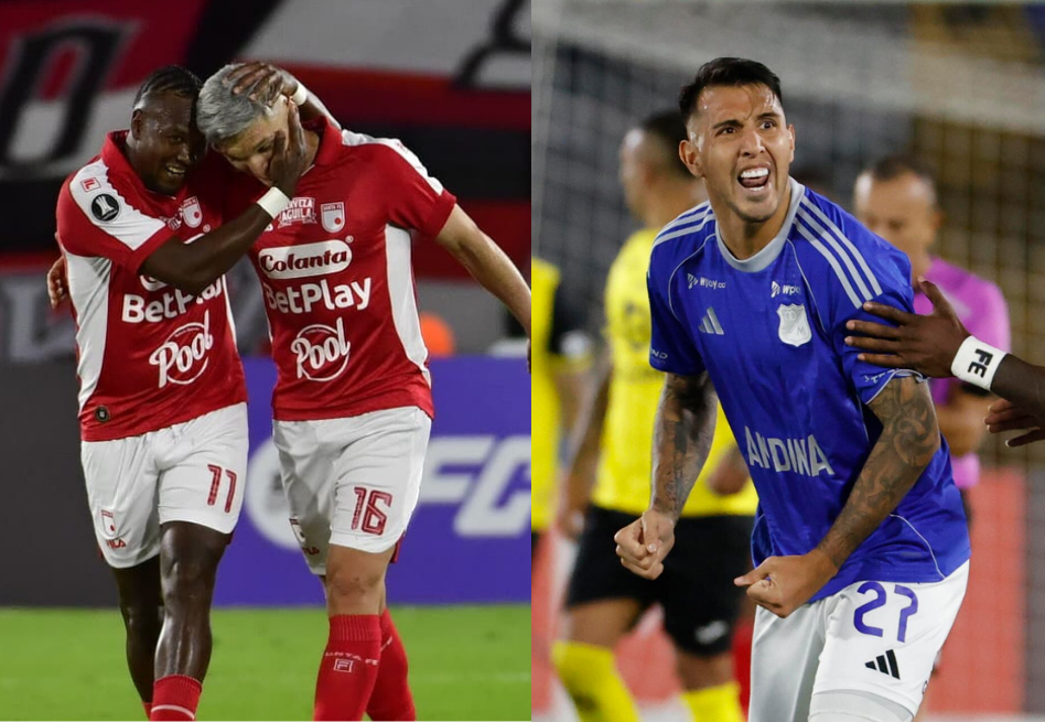 El semestre de Santa Fe y Millonarios: entre la ilusión cardenal y la crisis azul