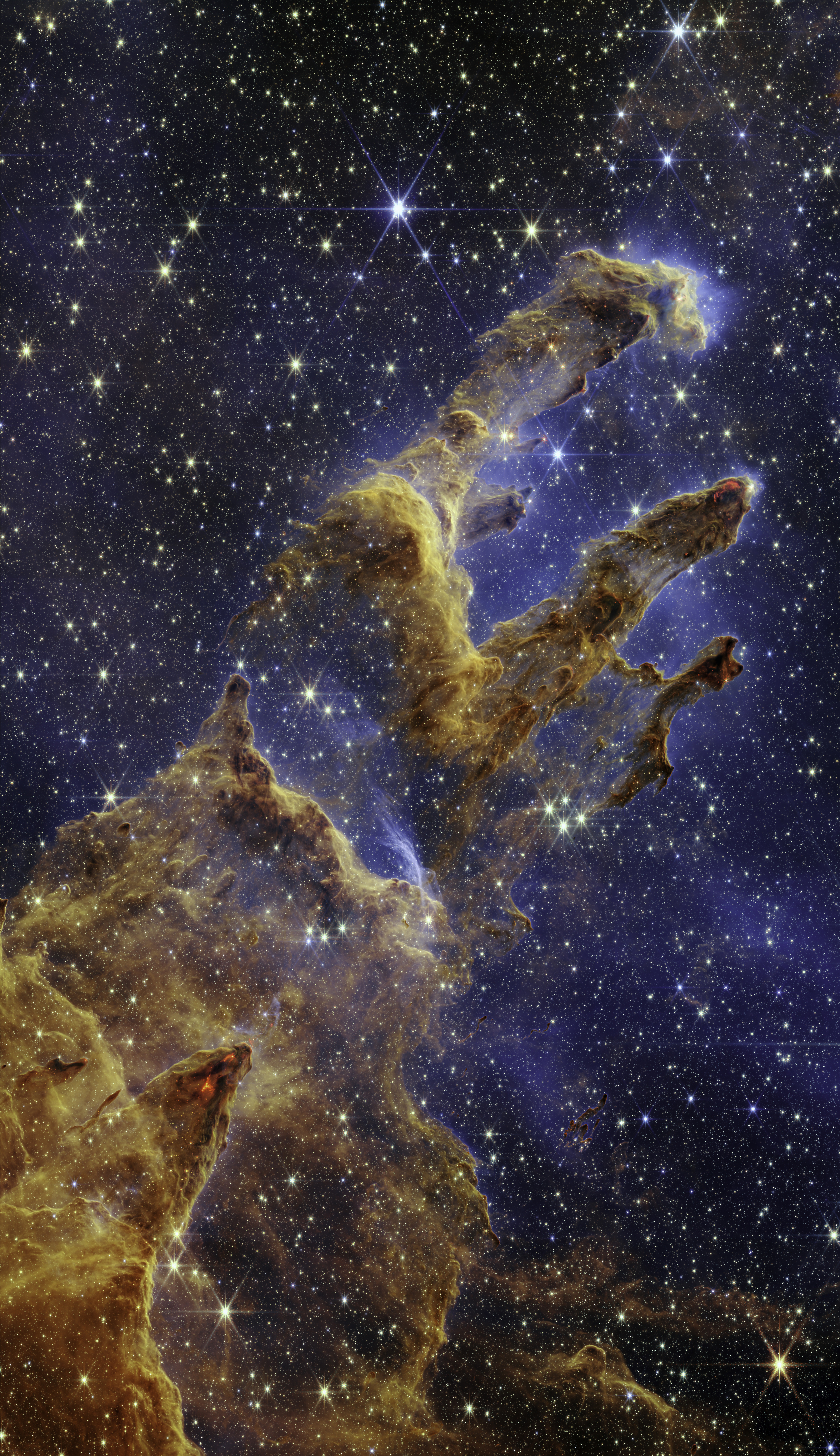 Así se ven los “Pilares de la Creación” que captó el Telescopio James Webb