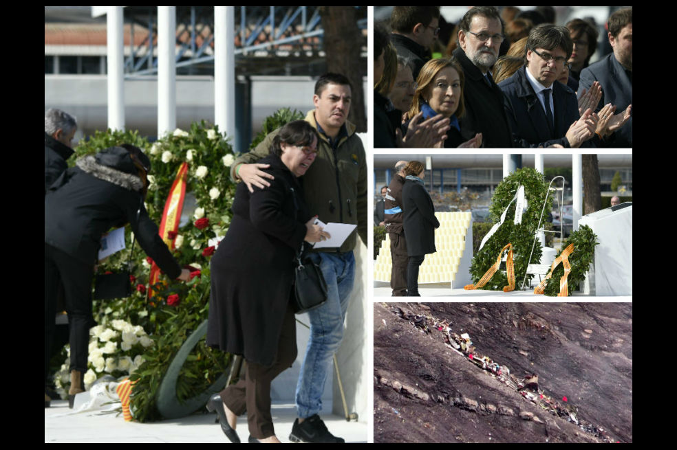Homenaje a víctimas de accidente aéreo en los Alpes franceses, un año después de la tragedia