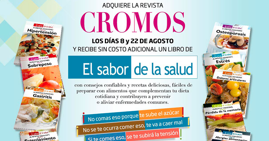 Compra la revista Cromos y recibe un libro que te ayudará a mejorar tu vida