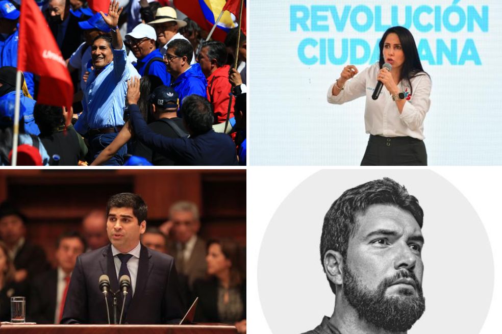 El “Bukele ecuatoriano” y otras figuras de la campaña a la presidencia en Ecuador