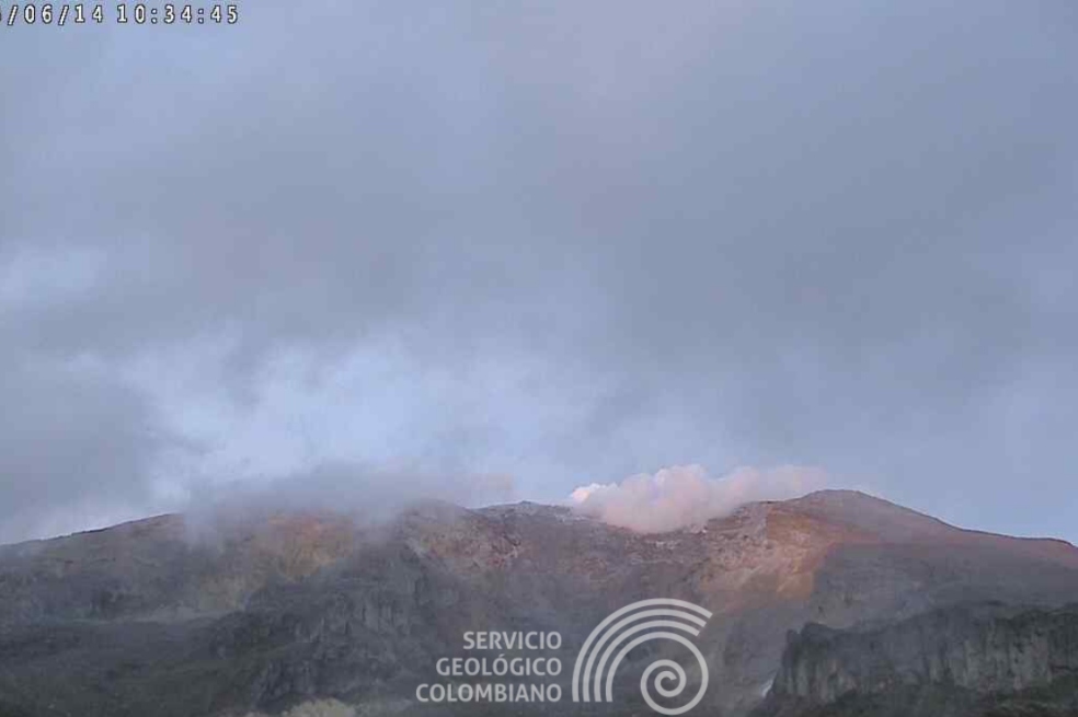 Este es el estado del volcán Nevado del Ruiz el 18 de junio