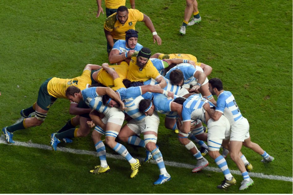 Argentina durante el partido de semifinales contra Australia. Foto: AFP