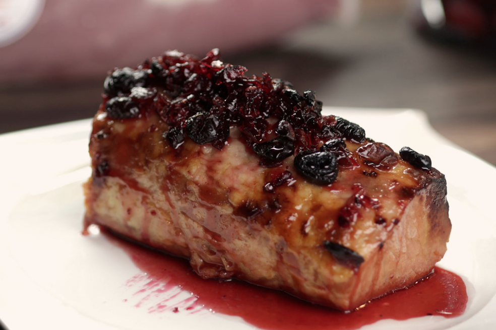 Receta Lomo de cerdo con arándanos