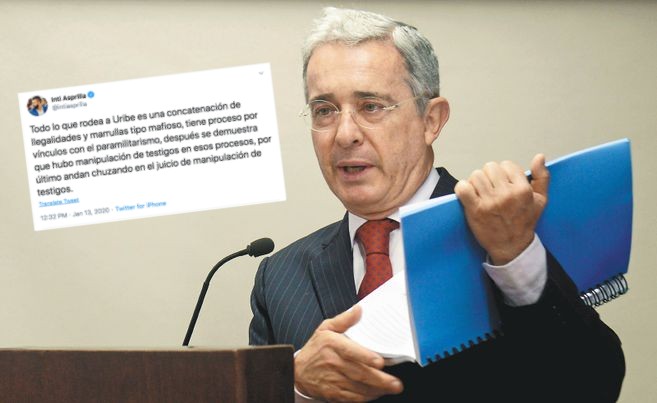Álvaro Uribe denunció a Inti Asprilla por calumnia