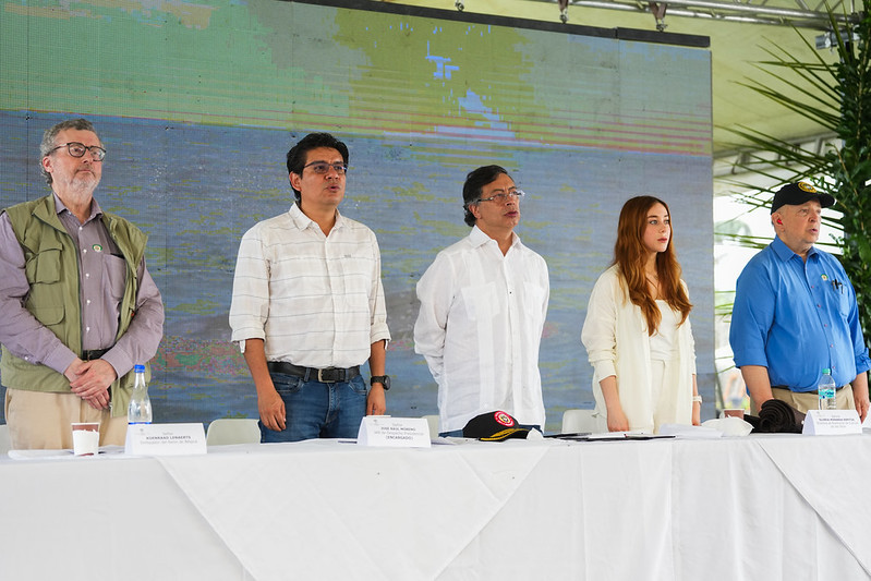 José Raúl Moreno con el presidente Gustavo Petro.