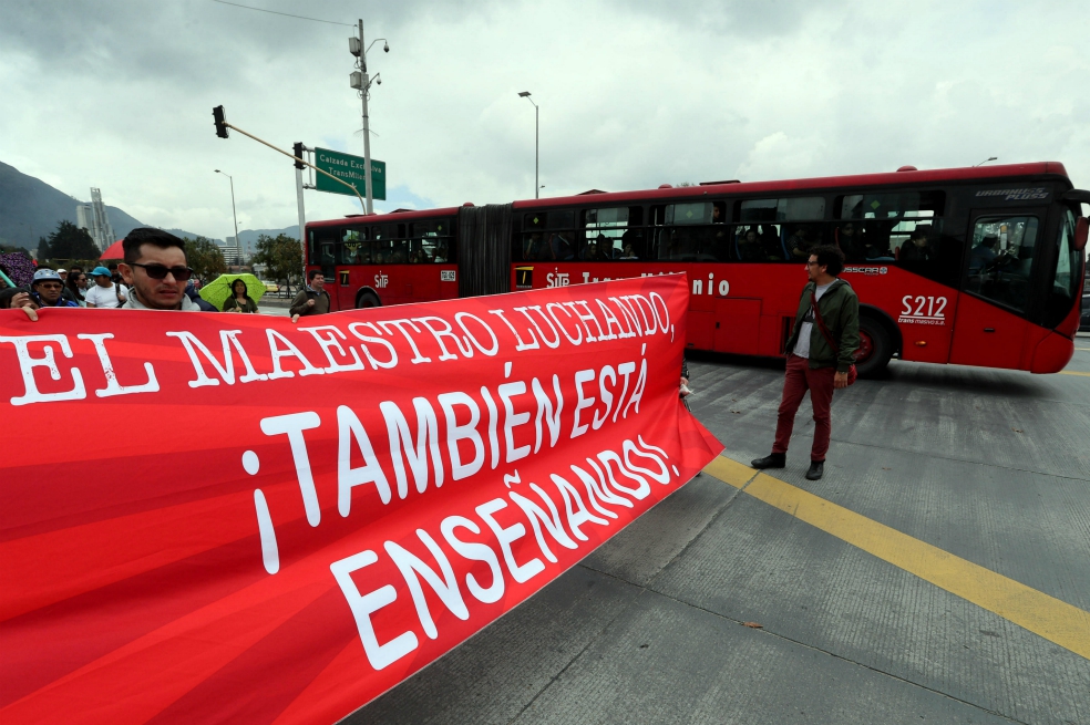 El paro de maestros en imágenes