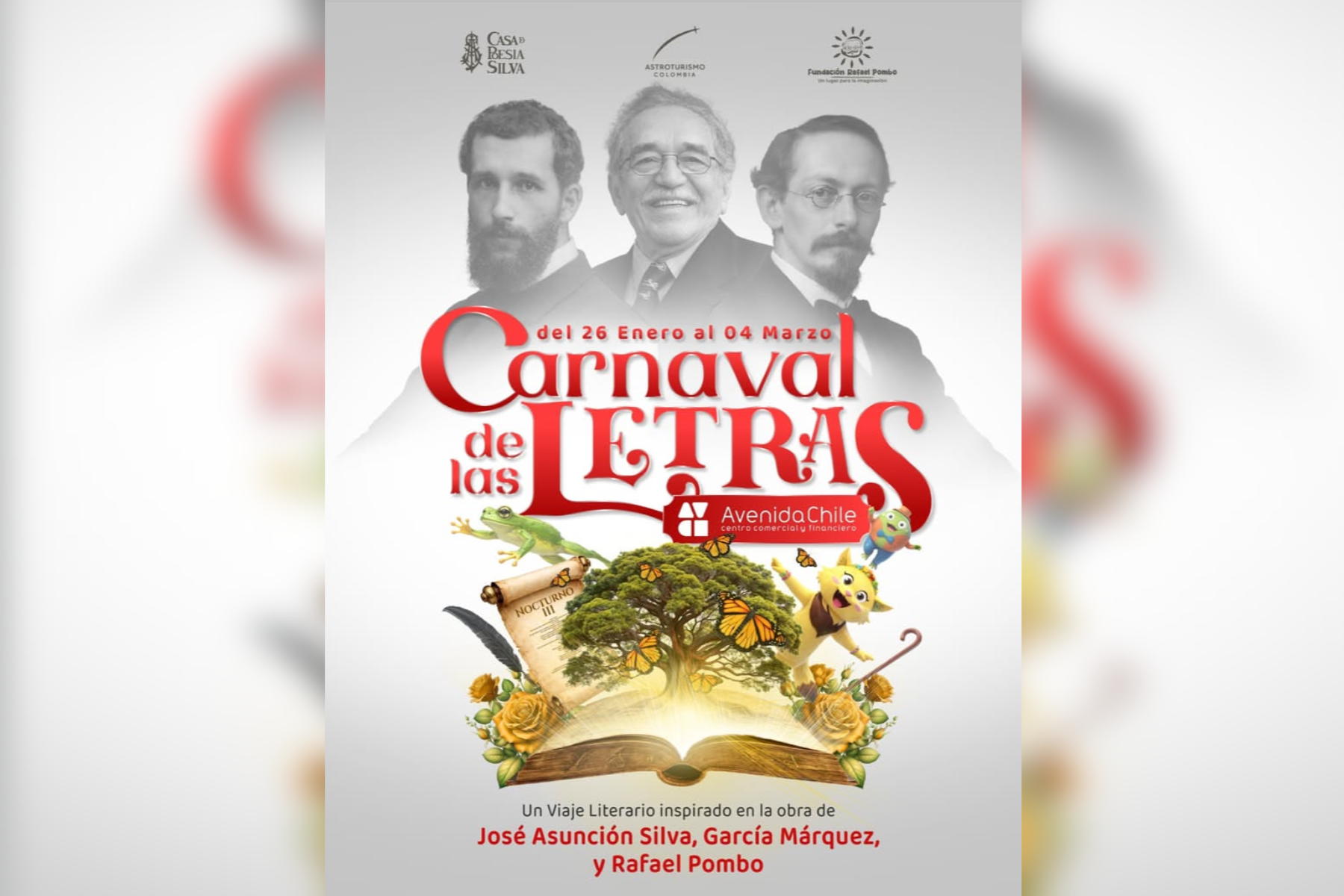 Carnaval de las Letras: un viaje por la obra de tres íconos de la literatura colombiana