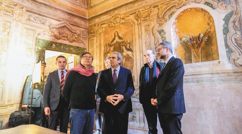 Petro en el convento de la comunidad de San Egidio. / EFE
