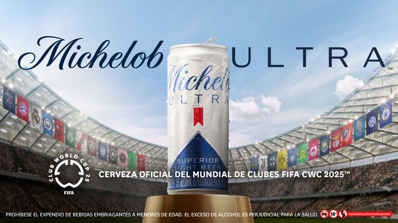 Michelob Ultra, patrocinador del Mundial de Clubes.