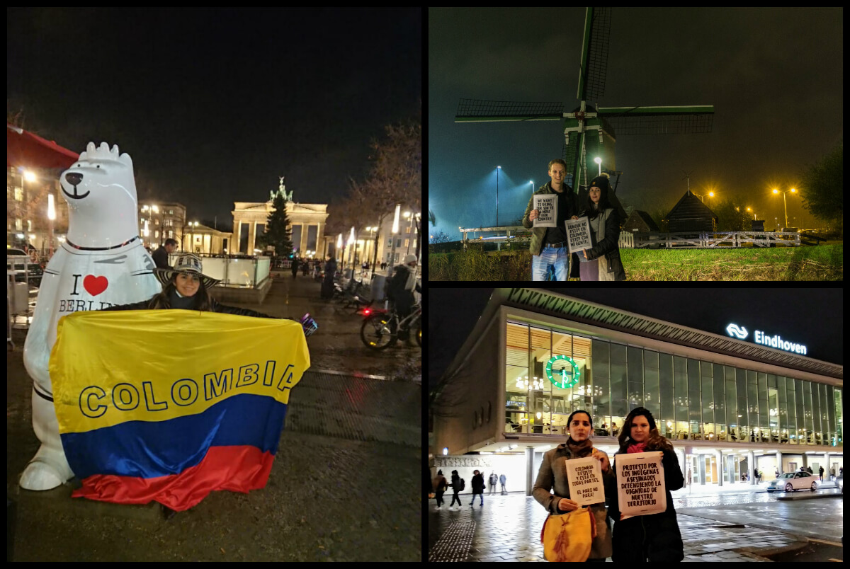 Colombianos en el exterior se suman al paro nacional