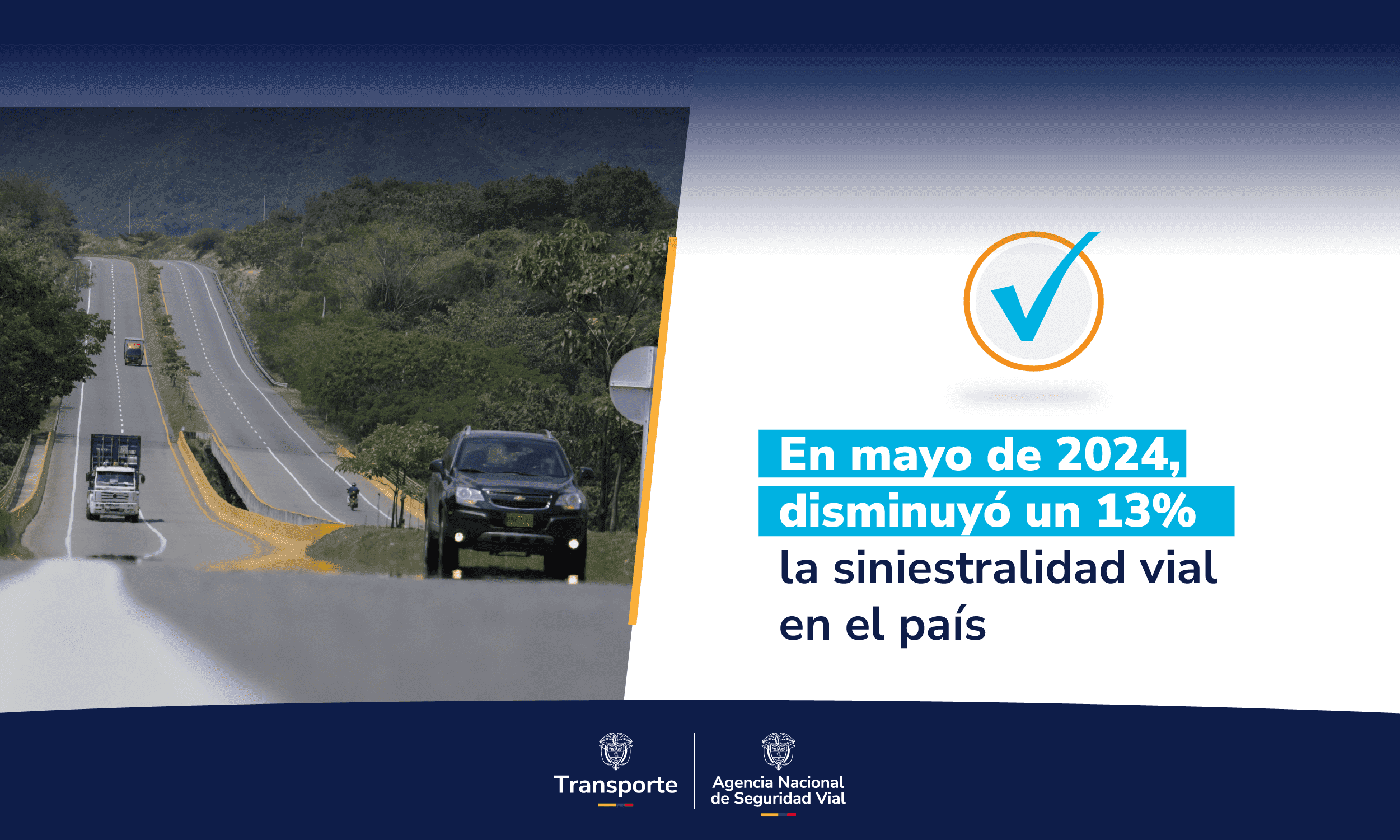 En mayo bajó 13 % la siniestralidad vial en el país, la menor en cinco años