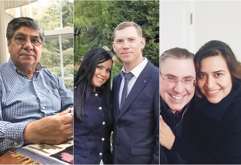 De izquierda a derecha: Antonio Ramirez, Adriana Sierra (esposa de militar estadounidense) y Diana Marcela Mongui. / Cortesía.