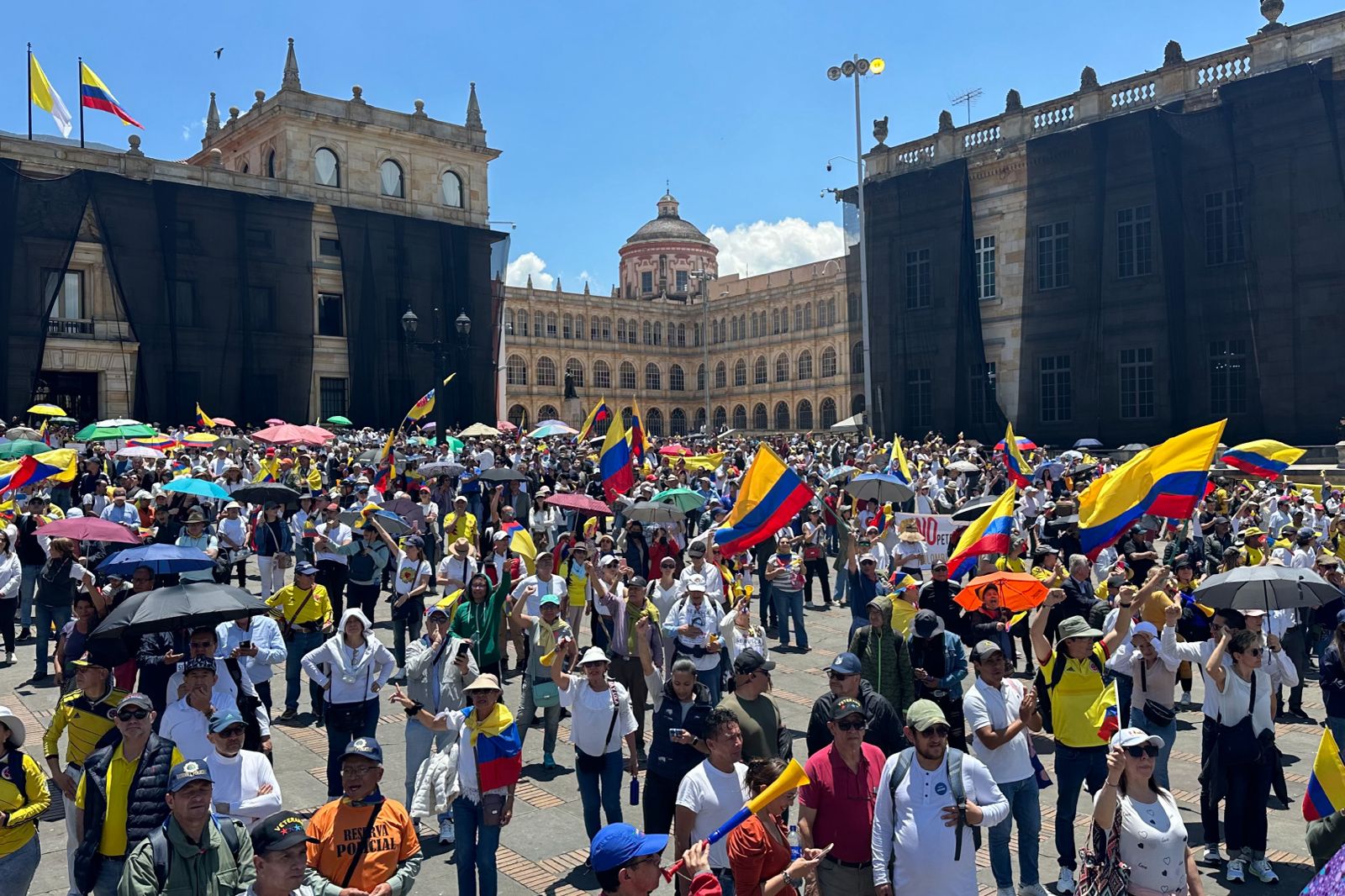 Marchas hoy: con plaza llena y en calma cerró la jornada en Bogotá