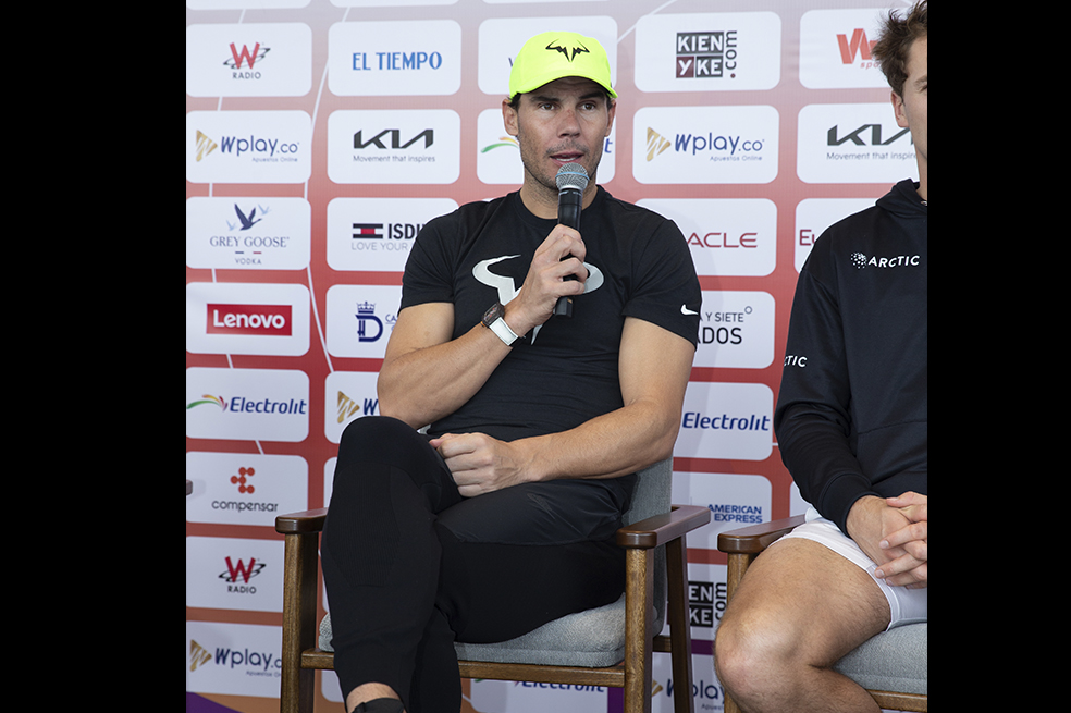 Así se llevó a cabo la rueda de prensa de Rafael Nadal y Casper Ruud en Bogotá