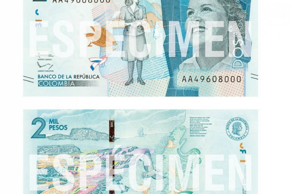 Este martes empieza a circular el billete de $2.000 con la imagen de Débora Arango